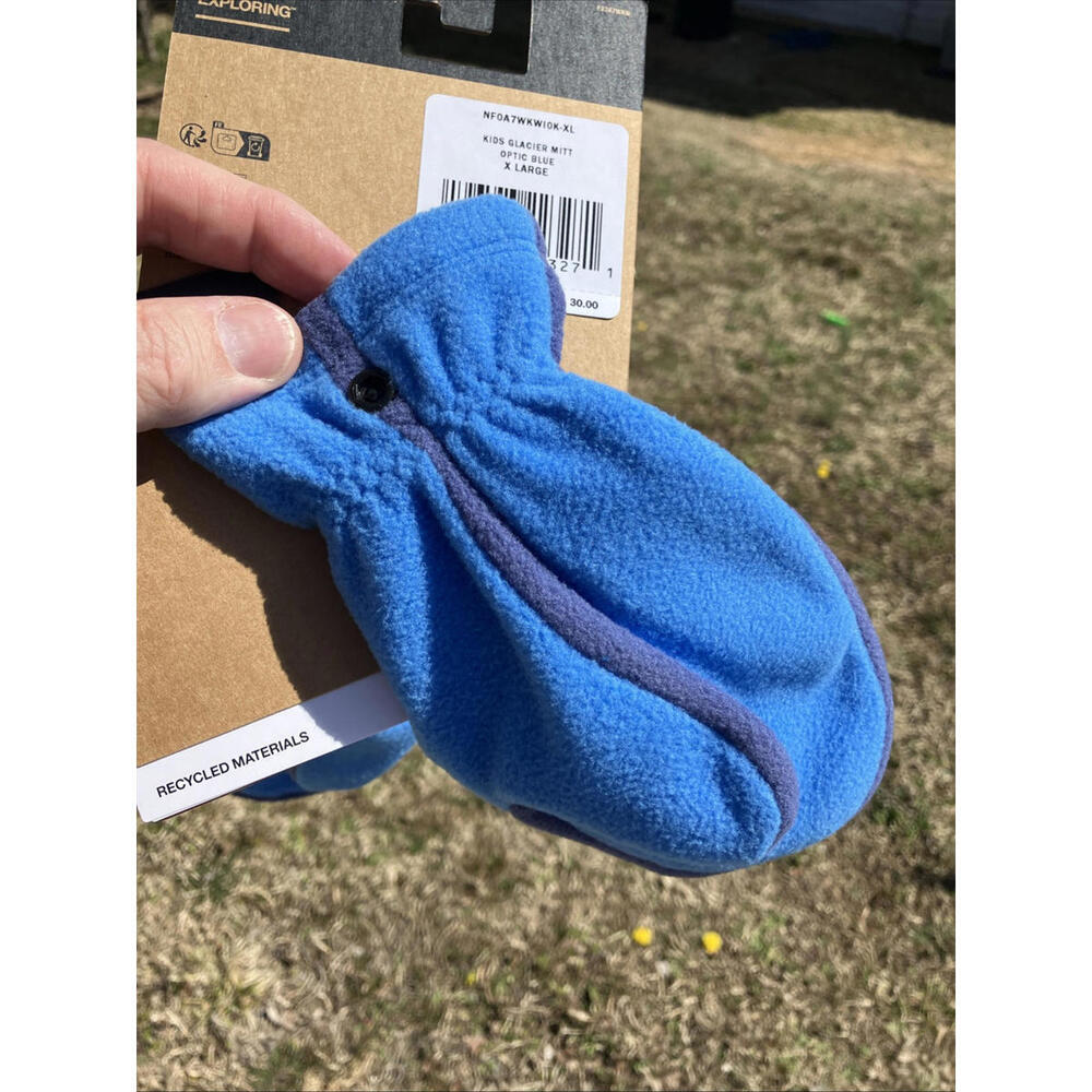 The North Face Kids Montana Ski Mitt Extra Large Optic Blue NF0A7RHRI0K XL Glove - Picture 4 of 6